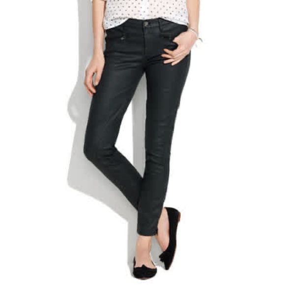 Madewell Skinny Skinny Coated High Rise Black Jeans - Picture 2 of 5